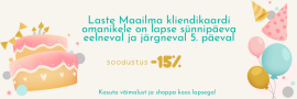 Sünnipäeva soodustus kliendikaardi omanikele